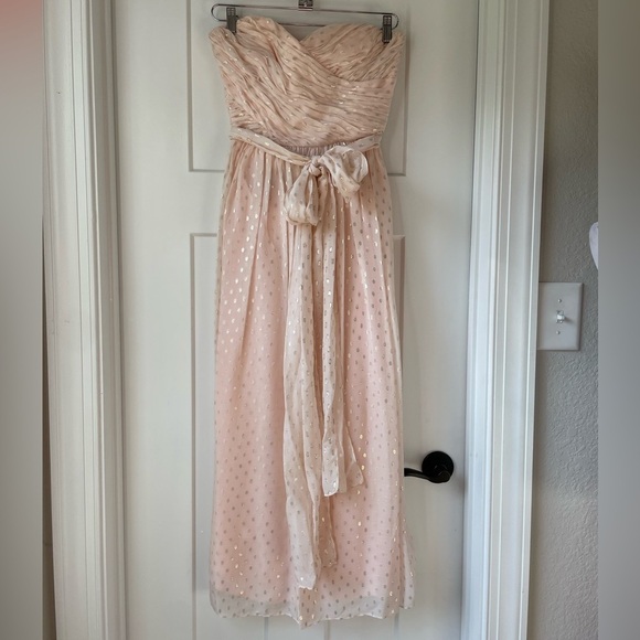 Jill Jill Stuart Strapless Metallic Dot Tea Length Dress - Picture 4 of 13